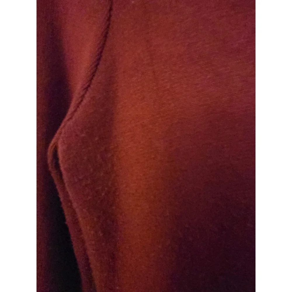 Free Assembly Ribbed Button Front Knit Top Rust Brown Collared Long Sleeve - Picture 12 of 12